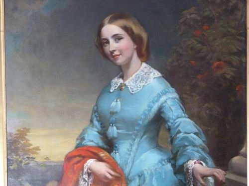 fig 2. SOLD....Portrait of a Lady in Blue c.1855; attributed to Charles Baxter RBA