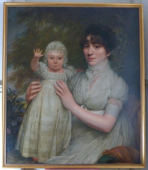 Sold....double Portrait of a Lady and Child C.1820; Circle of Reinagle.
