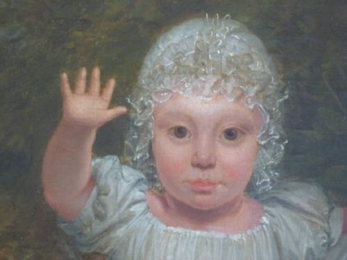 fig 3. SOLD....Double Portrait of a Lady and Child c.1820; Circle of Reinagle.