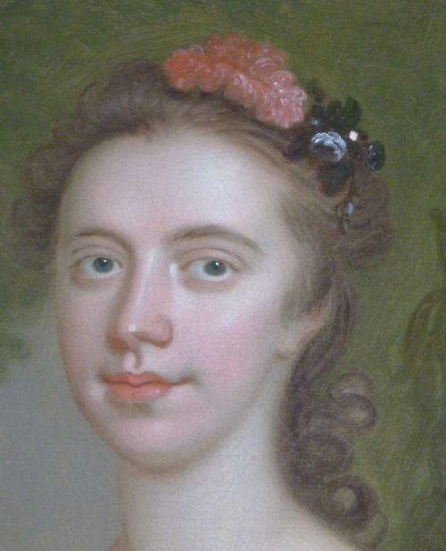 fig 2. SOLD...Pair of Portraits of John and Jane de Carteret 1750s: Attributed to  Hamlet Winstanley.