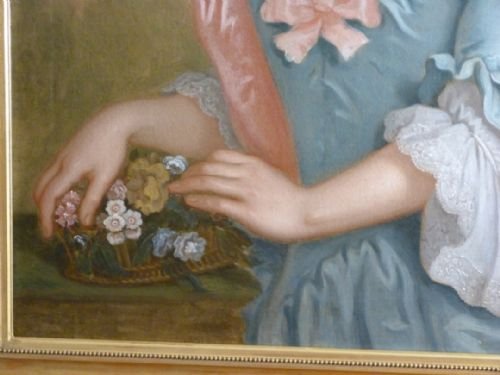 fig 3. SOLD...Pair of Portraits of John and Jane de Carteret 1750s: Attributed to  Hamlet Winstanley.