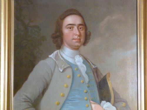 fig 1. SOLD....Pair of Portraits of John and Jane de Carteret 1750s: Attributed to Hamlet Winstanley.