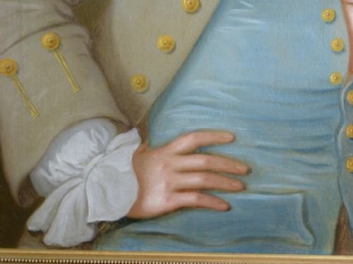 fig 3. SOLD....Pair of Portraits of John and Jane de Carteret 1750s: Attributed to Hamlet Winstanley.