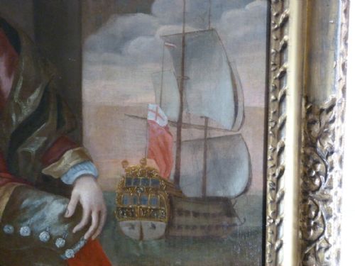 fig 2. SOLD....Portrait of a gentleman of the  Pett or Rolt family c.1680; English School.