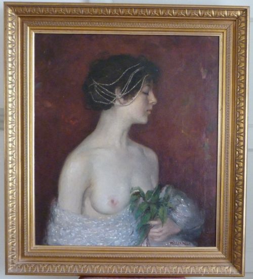 Sold....portrait of a Young Woman as Selene, Goddess of the Moon C.1910; by Mela Muller