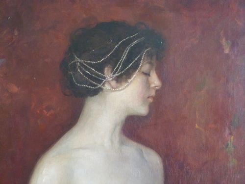 fig 2. SOLD....Portrait of a Young Woman as Selene, Goddess of the Moon c.1910; by Mela Muller