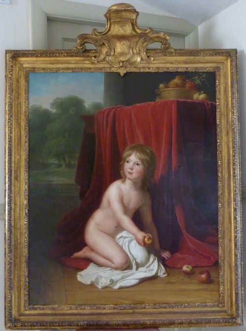 Portrait of a Young Child 1797: Attributed to Jeanne-elisabeth Chaudet.