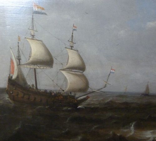 fig 1. Dutch Shipping in Choppy Waters c.1650, by Claes Claesz. Wou.