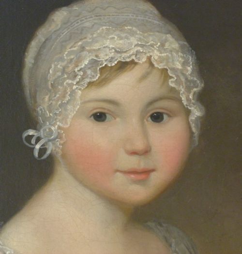 fig 2. SOLD....Portrait of a Young Girl with her Pets c.1810; Studio or Circle of William Owen R.A.