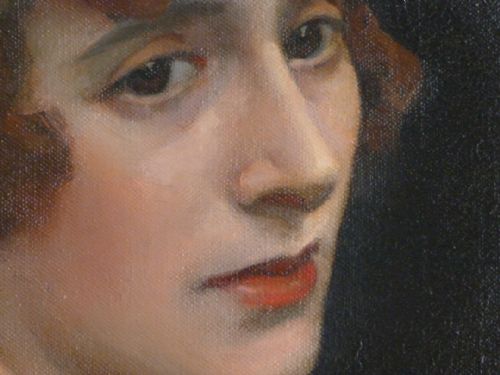 fig 4. SOLD....Portrait of a Lady 1928, by Stephen Makepiece Wiens.