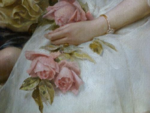 fig 4. Triple Portrait of The Hon. Mrs. Denham - Cookes and Her Children 1896, by Edward Hughes.
