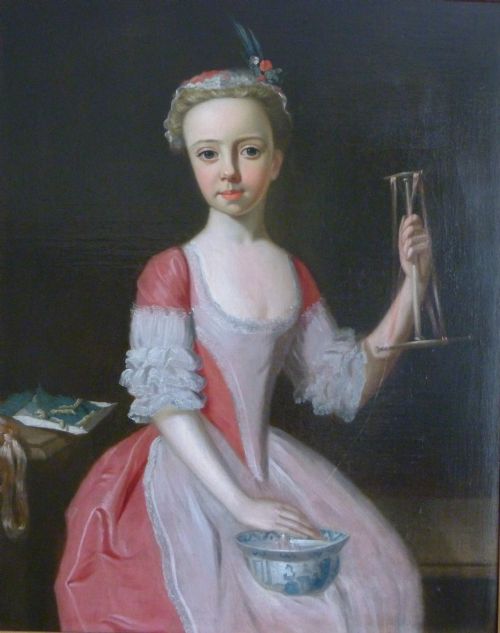 fig 1. SOLD....Portrait of Jane Brooke; Follower of Philip Mercier