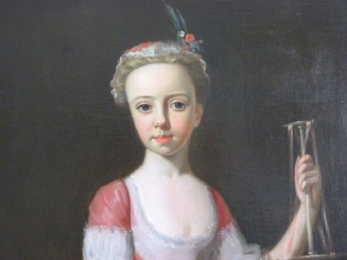fig 2. SOLD....Portrait of Jane Brooke; Follower of Philip Mercier