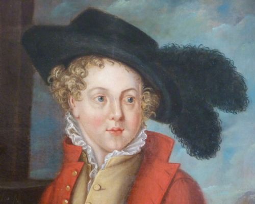 fig 1. Portrait of a Boy and Lamb c. 1825 by F. Scarfe.