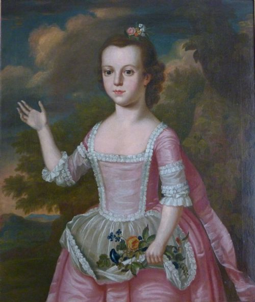 fig 1. Portrait of Elizabeth or Frances Brooke; Follower of Bartholomew Dandridge.