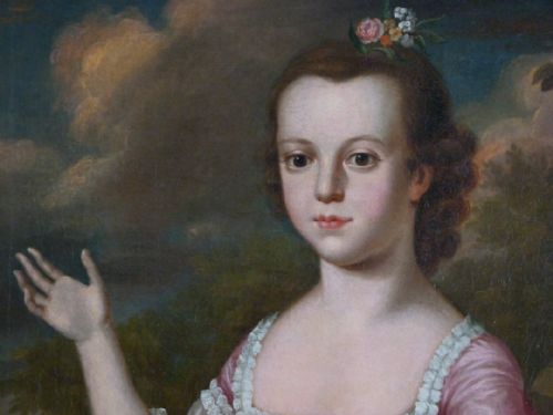 fig 2. Portrait of Elizabeth or Frances Brooke; Follower of Bartholomew Dandridge.