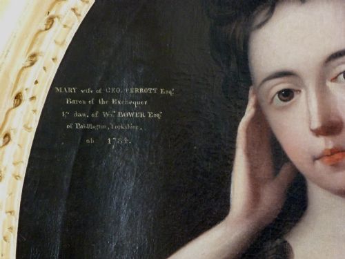 fig 3. Portrait of Mary, wife of George Perrott, early 18th century; Follower of Jonathan Richardson.