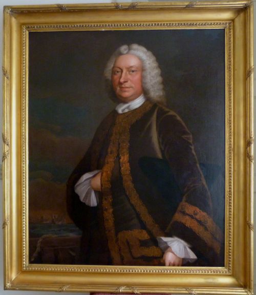 fig 1. SOLD....Portrait of Admiral Richard Lestock c 1740, attributed to John Wollaston.