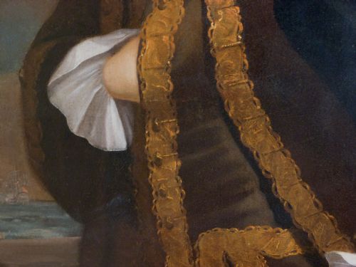 fig 4. SOLD....Portrait of Admiral Richard Lestock c 1740, attributed to John Wollaston.