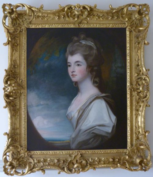 Sold...portrait of Elizabeth Sutherland Leveson-gower, Duchess-countess of Sutherland 1782; Studio or Circle of Romney.