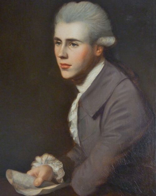 fig 1. SOLD....Portrait of a Gentleman c.1770; Circle of Joseph Wright of Derby.