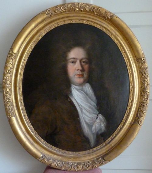 Sold....portrait of Sir Nathaniel Johnson C.1680, Later Governor of Carolina: Attributed to John Riley.