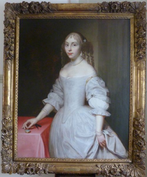portrait of a lady possibly elizabeth trentham viscountess cullen c1660 circle or studio of lely - CATEGORY: ANTIQUE ART - DATED BEFORE 1700