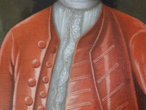 PORTRAIT OF A BOY IN RED C1720 FOLLOWER OF JOHN VERELST - ADDITIONAL PHOTO 4