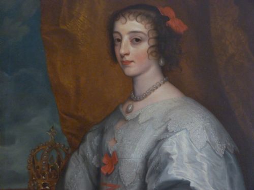 fig 1. SOLD....Portrait of Queen Henrietta Maria, After Sir Anthony Van Dyck.
