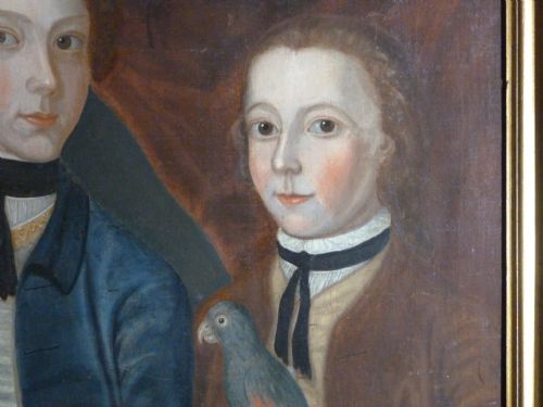 fig 3. Naive Portrait of a Family, possibly American c.1770.