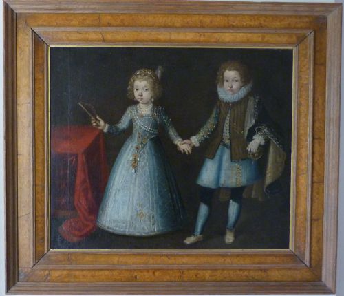 Double Portrait of Two Aristocratic Children C. 1620/30; English School.