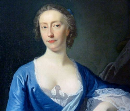 fig 1. Portrait of a Lady in Blue c. 1730, probably by Thomas Hudson.