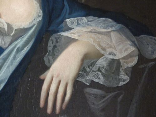 fig 2. Portrait of a Lady in Blue c. 1730, probably by Thomas Hudson.
