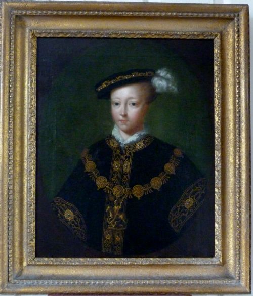 Sold...portrait of King Edward Vi, 18th Century, After Federico Zuccaro or William Scrots.
