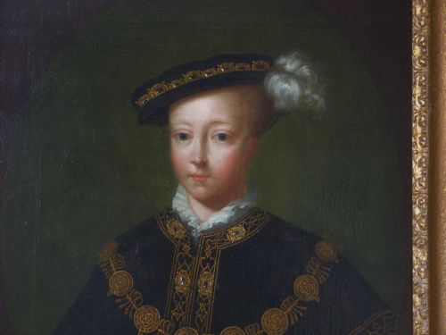fig 1. SOLD...Portrait of King Edward VI, 18th century, after Federico Zuccaro or William Scrots.