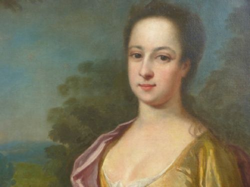 fig 2. Double portrait of Colonel and Mrs. Adams c.1720; Studio of Philip Mercier.
