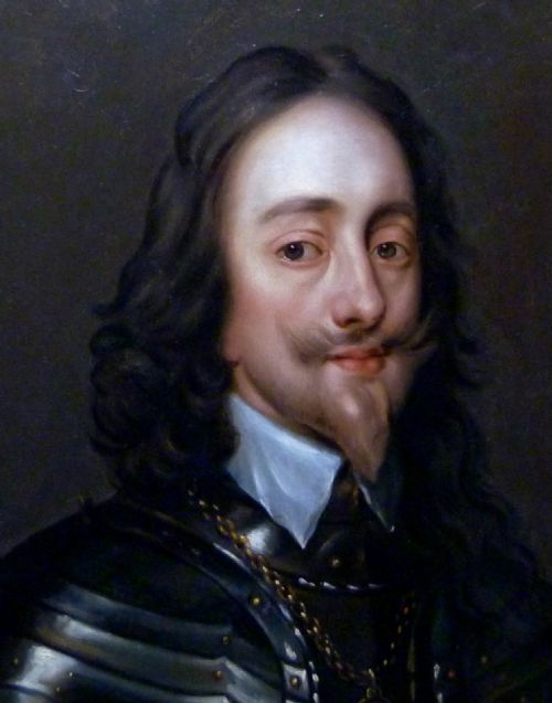 fig 1. SOLD....Portrait of Charles I in armour c.1640; Attributed to Remigius van Leemput.