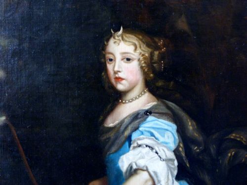 fig 1. Portrait of Princess Mary of York as Diana, Goddess of the Hunt, after Sir Peter Lely.
