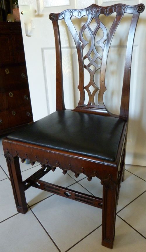 George III Chippendale 'Gothick' Chair C.1770.