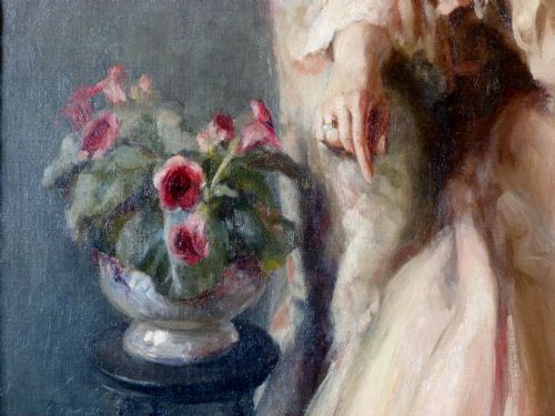 fig 2. Portrait of a Lady in White 1906 by Margaret Kemplay Snowden .