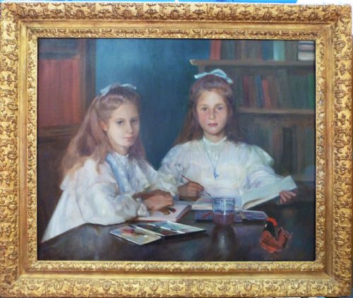 Double Portrait of Eleanor and Margaret Little 1905, by Alexander Macdonald.