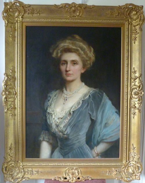 Portrait of an Edwardian Lady C.1905; Attributed to Harrington Mann.