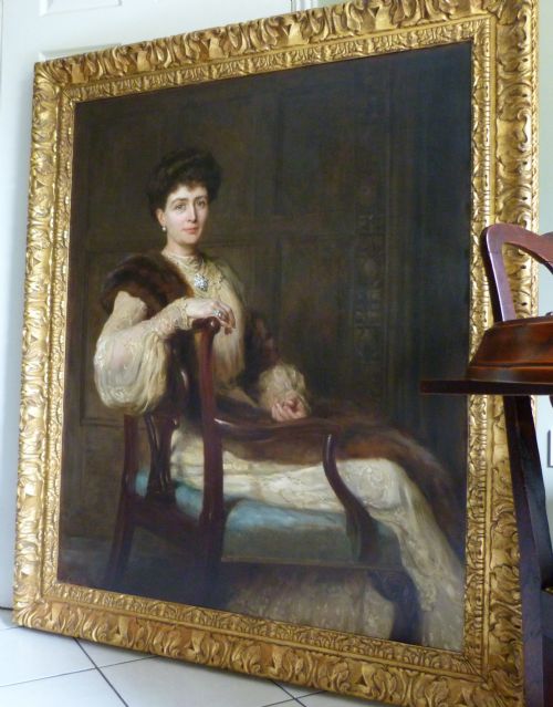 fig 1. Portrait of a Lady, 1903 by Hugh Goldwin Riviere RP.
