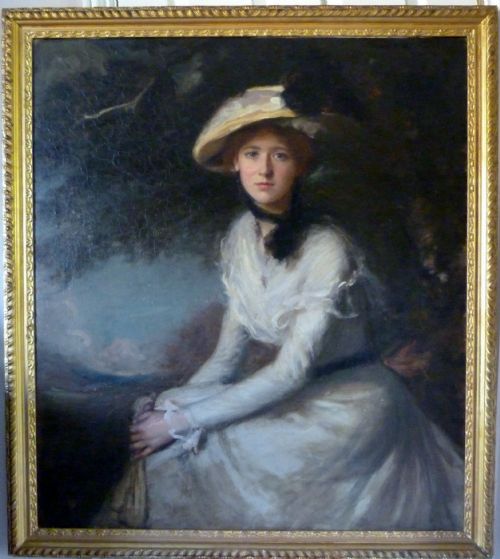 Portrait of a Young Lady in White C.1910, by Frank W. Carter Rba, Rp.