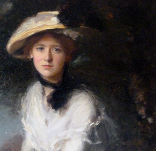 fig 1. Portrait of a Young Lady in White c.1910, by Frank W. Carter RBA, RP.