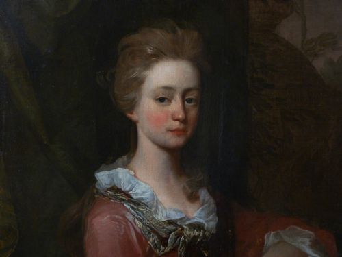 fig 1. Portrait a Young Lady in Red c.1700; Circle of Sir Godfrey Kneller.