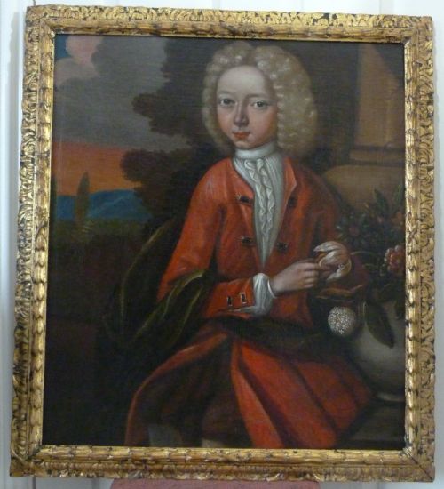 Portrait of a Boy in Red C. 1740: British School.