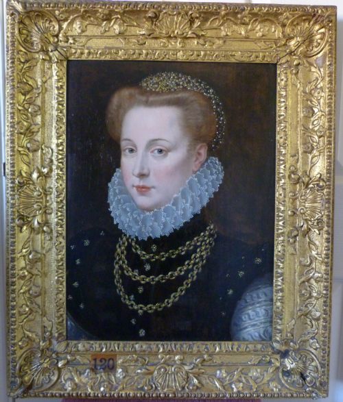 Sold....portrait of a Lady, Traditionally Identified as Mary Queen of Scots (1542 - 1587), Circle of Francois Clouet.