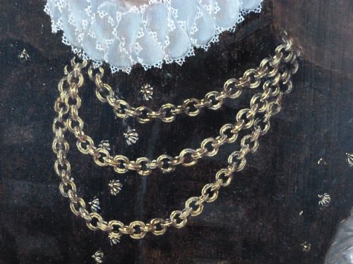 fig 2. SOLD....Portrait of a Lady, traditionally identified as Mary Queen of Scots (1542 - 1587), Circle of Francois Clouet.