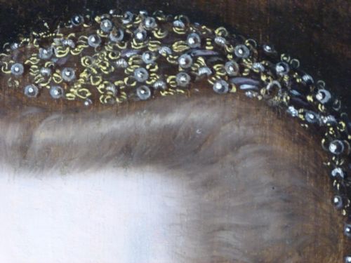 fig 3. SOLD....Portrait of a Lady, traditionally identified as Mary Queen of Scots (1542 - 1587), Circle of Francois Clouet.